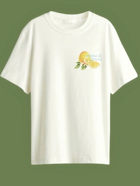 H&M Tops - 🍋Aroma di Limoni White Graphic Tee